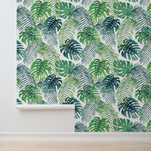 Papier Peint Conception de feuillage tropical