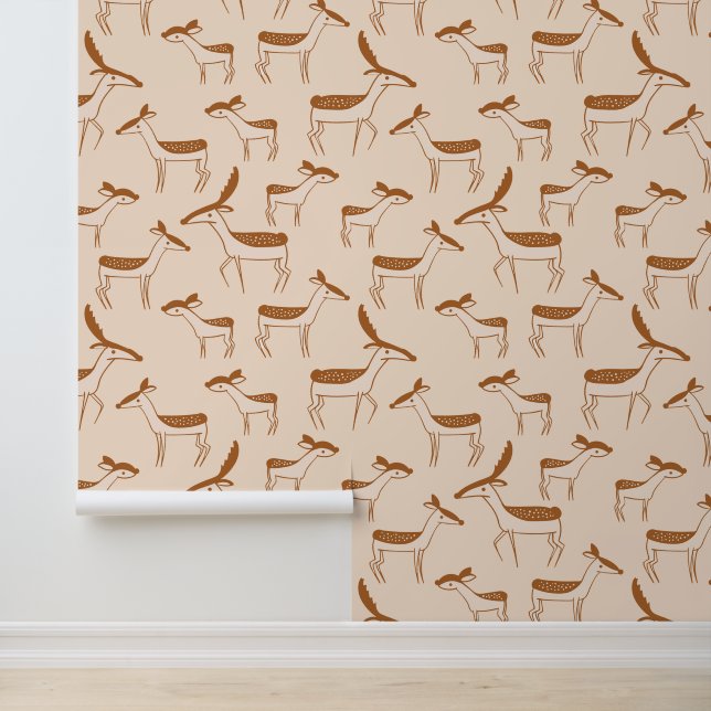 Papier Peint Conception de troupeau de cerfs  (Application)