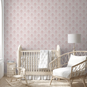 Papier Peint Conception de vagues de rougeur rose
