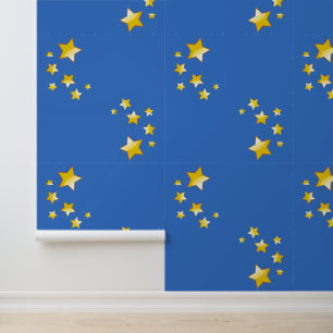 Papier Peint Conception d'étoiles jaunes à cinq branches