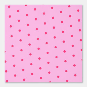 Papier Peint Conception Motif Pink Polka Dot Hexagon
