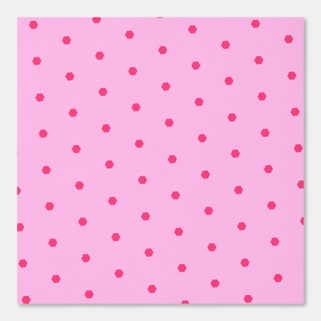 Papier Peint Conception Motif Pink Polka Dot Hexagon (Recto)