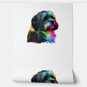 Papier Peint Conception Pop Art de Chien Havanese Amoureux de H
