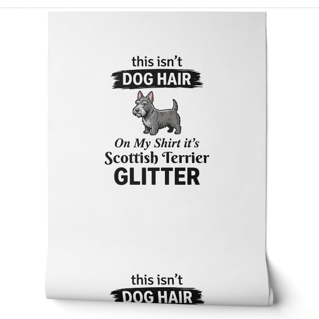 Papier Peint Conception Scottish Terrier Pailleté Amateur de Ch (Déroulement)