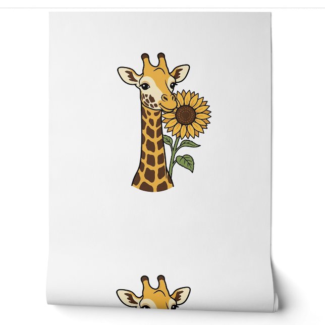 Papier Peint Conception vectorielle de tournesol de girafe vint (Déroulement)
