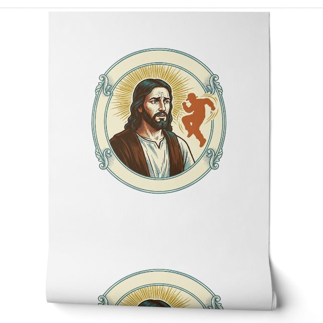Papier Peint Confus Jésus Tendance de danse virale Silhouette V (Déroulement)