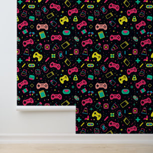 Papier Peint Contrôleurs de jeu vidéo et Motif de jouets