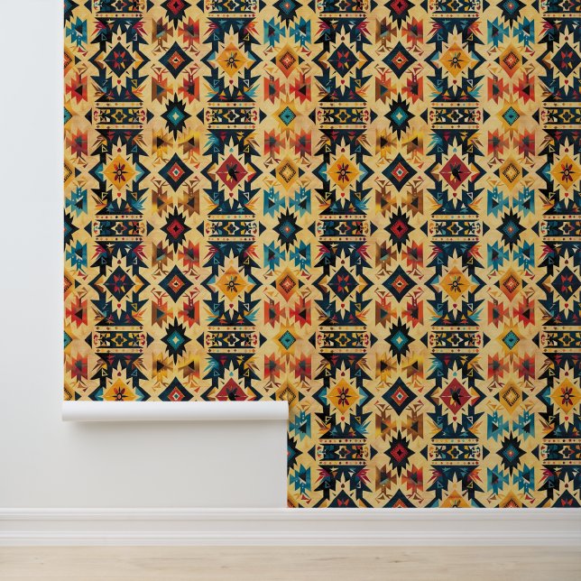 Papier Peint Cool Aztec motif carrelé occidental (Application)