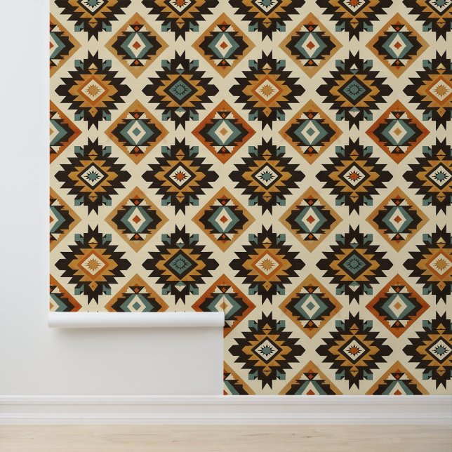 Papier Peint Cool Aztec motif carrelé occidental (Application)