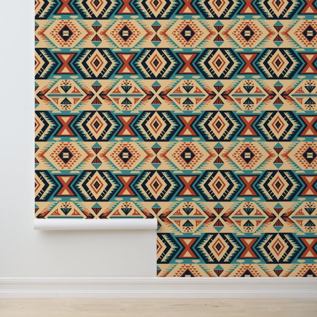 Papier Peint Cool Aztec motif carrelé occidental (Application)