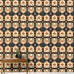 Papier Peint Cool Boho Sud-Ouest motif carrelé