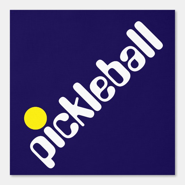 Papier Peint Cool Diagonal Fun Blanc Jaune PICKLEBALL Sur Marin (Recto)