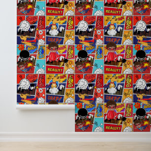Papier Peint Cool garçons bande dessinée pop carrelée