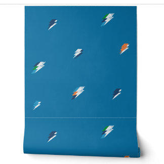 Papier Peint Cool Lightning Bold motif sur bleu