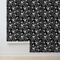 Corbeau Jacquard noir et blanc Victorian gothique