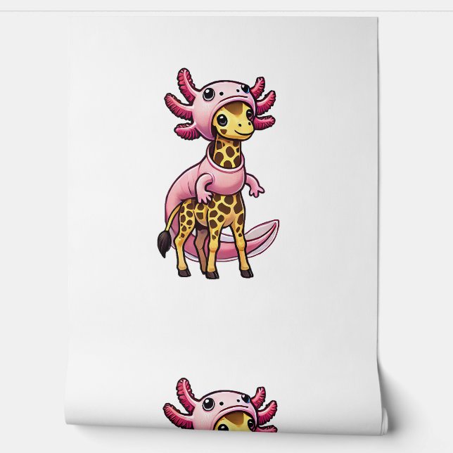 Papier Peint Costume Kawaii Giraffe Axolotl (Déroulement)