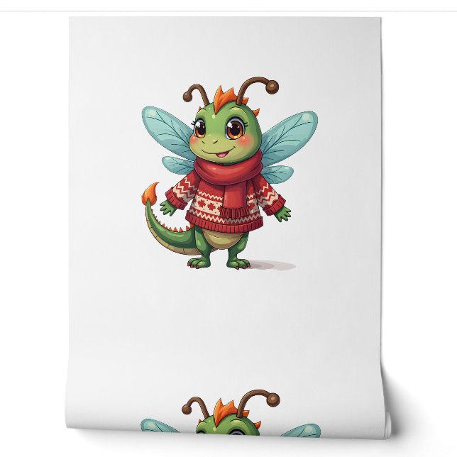 Papier Peint Cosy Christmas Dragonfly (Déroulement)