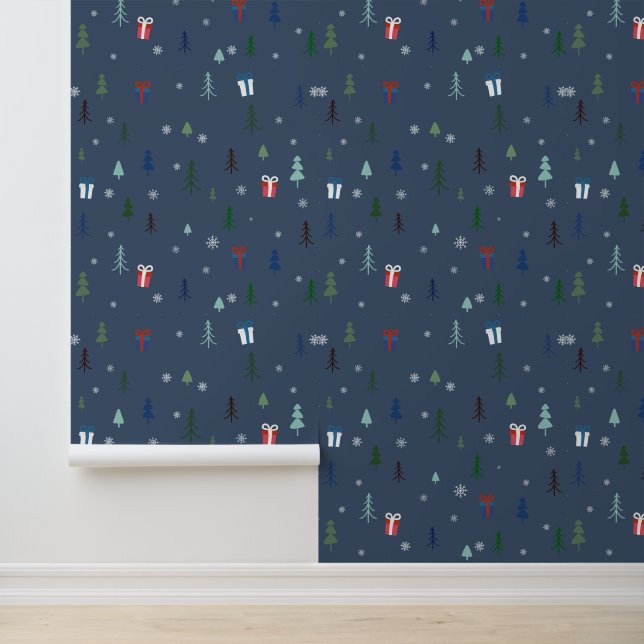 Papier Peint Cosy forêt de neige de Noël (Application)