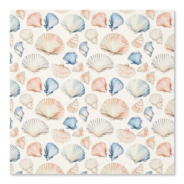 Papier Peint Côtière rustique - Coquillages, Starfish, Reef (21 (Recto)