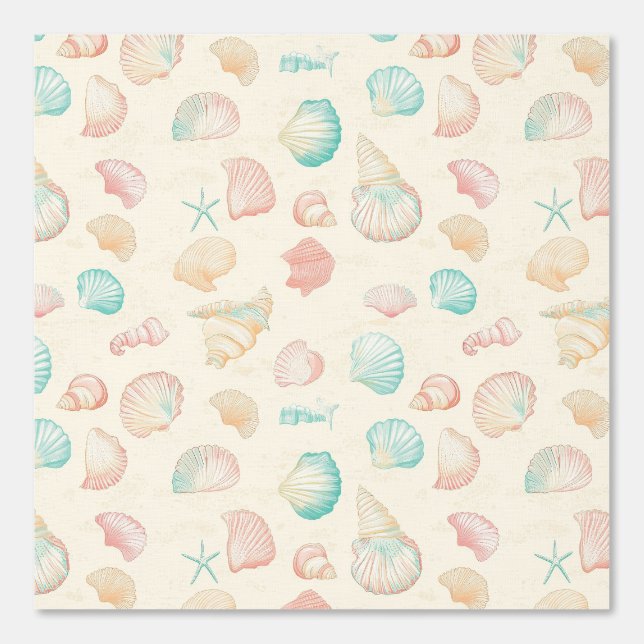 Papier Peint Côtière rustique - Coquillages, Starfish, Reef (22 (Recto)