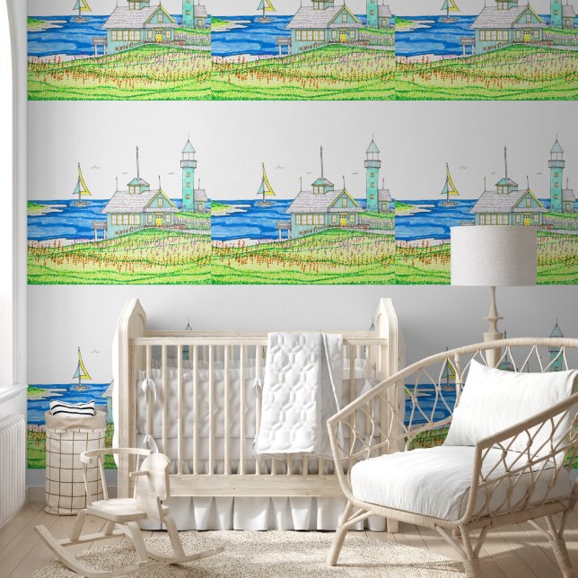 Papier Peint Cottage en bord de mer (Enfants)