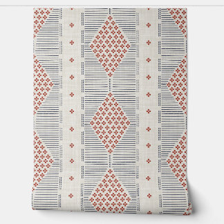 Papier Peint Cottage rustique héritage américain bleu rouge bla