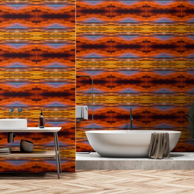 Papier Peint Coucher de soleil vif grand (Salle de bain)