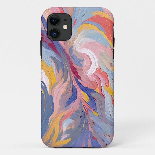 Papier peint couleur aquarelle iPhone 11 Coque (Dos)