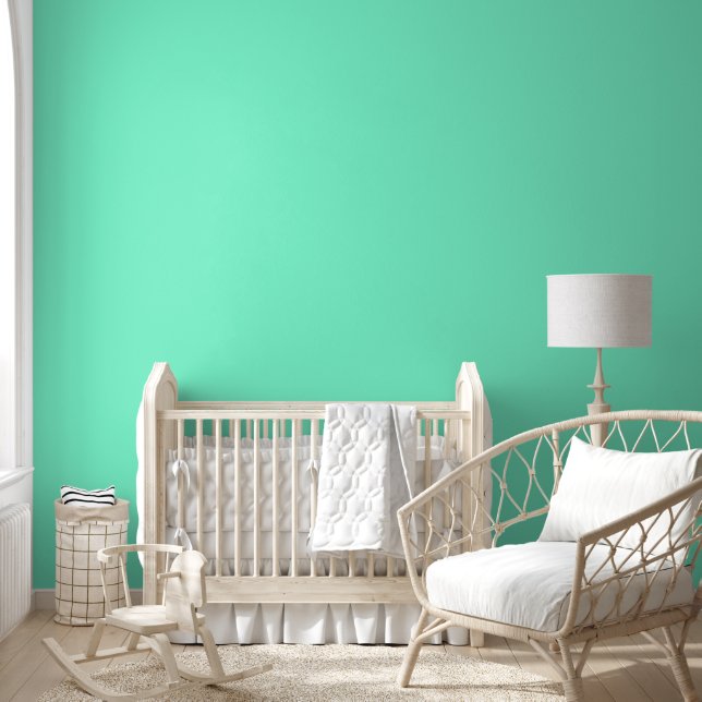 Papier Peint Couleur solide tendance Aquamarine | Élégant (Enfants)