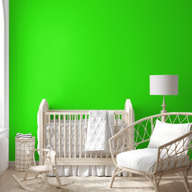 Papier Peint Couleur solide vert néon tendance | Élégant (Enfants)
