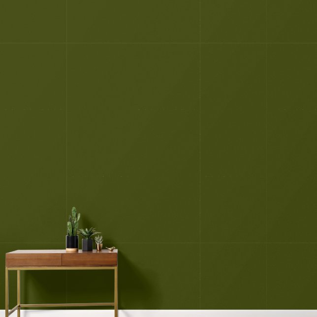 Papier Peint Couleur solide vert olive foncé (Couloir)