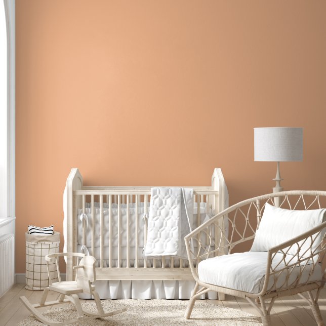 Papier Peint Couleur unie Fuzz tendance Peach | Élégant (Enfants)