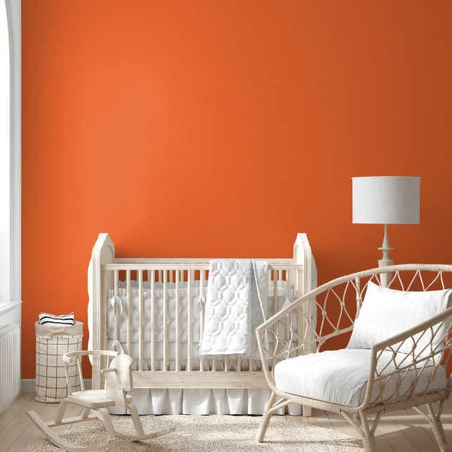 Papier Peint Couleur vive orange brûlée (Enfants)