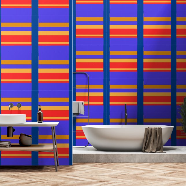 Papier Peint Couleurs primaires (Salle de bain)