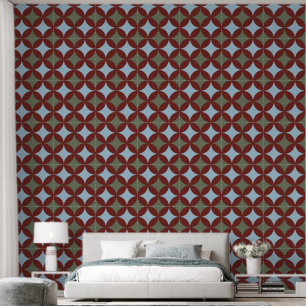 Papier Peint Couleurs rétro Mi-Siècle Cercles modernes