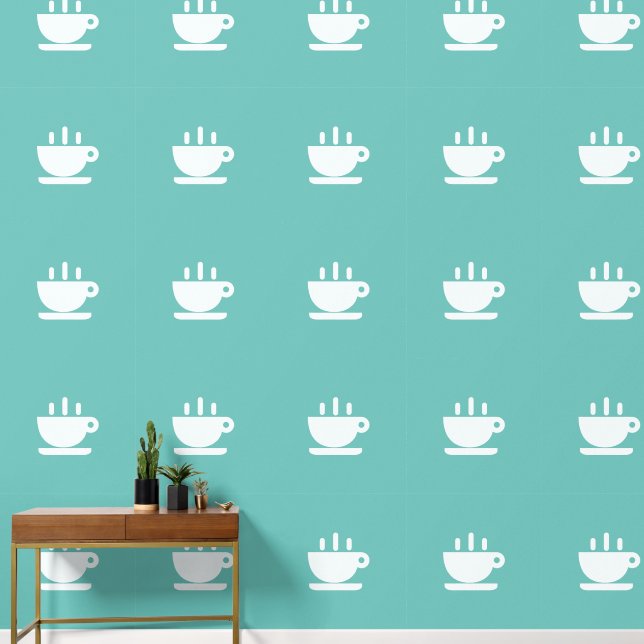 Papier Peint Coupe Blanche De Java Sage Aqua Kitchen (Couloir)