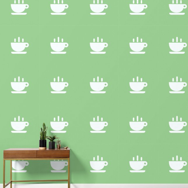 Papier Peint Coupe Blanche De Java Sage Cuisine Verte (Couloir)