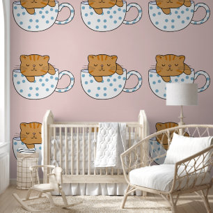 Papier Peint Coupe de fée de chat rose
