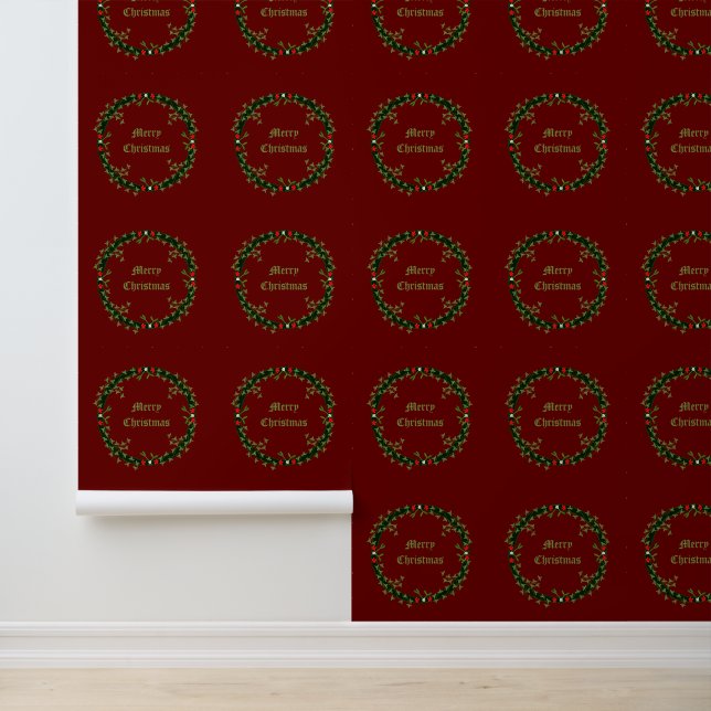 Papier Peint Couronne de Noël gothique sur mesure à motif (Application)
