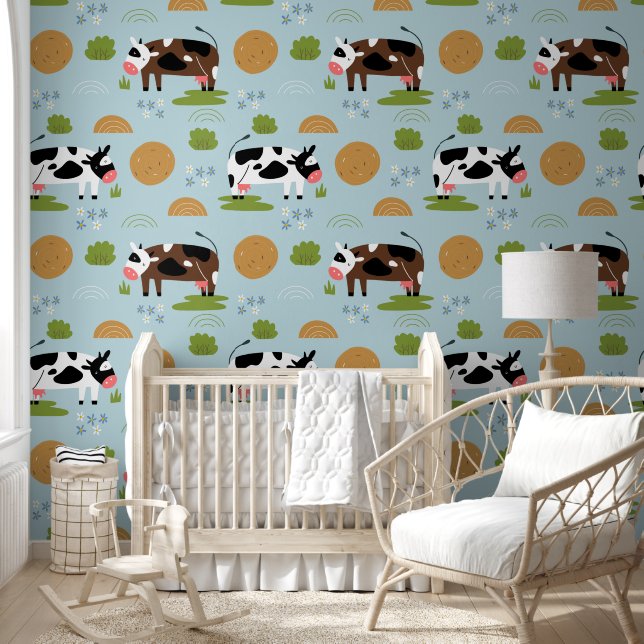 Papier Peint Cow Country Nursery (Enfants)