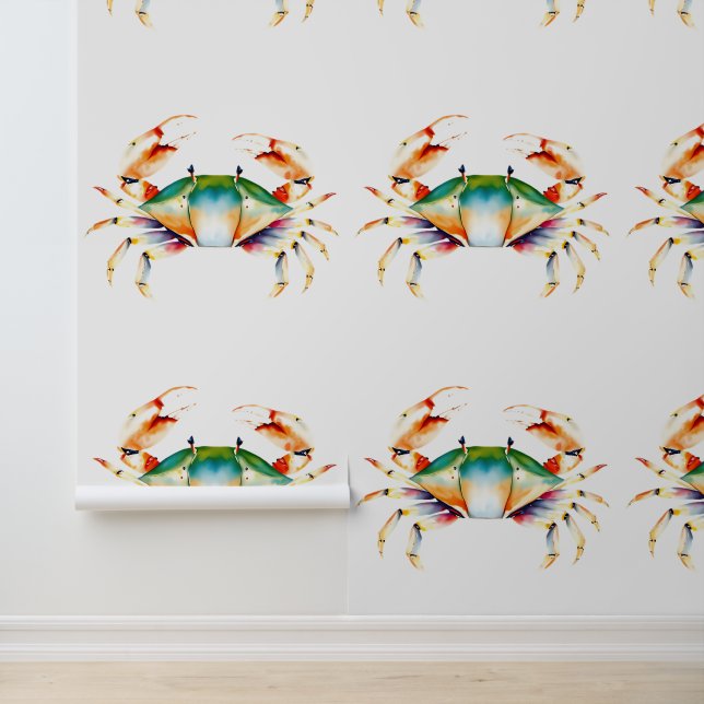 Papier Peint Crabe coloré Sable Côtier Dollar Côté (Application)