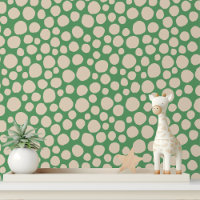 Cream Dot Vert Abstrait Motif moderne