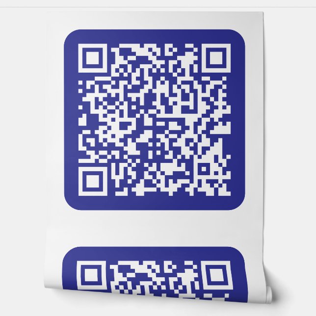 Papier Peint Créer un code QR analysable | Bleu foncé modifiabl (Déroulement)