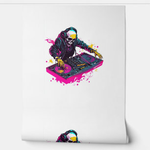 Papier Peint Crème Popcorn - Drôle film d'horreur Skeleton