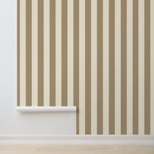 Papier Peint Crème Tofu Khaki Oyster Stripe