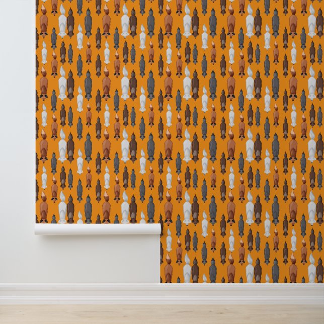 Papier peint creux renard ambre (Application)