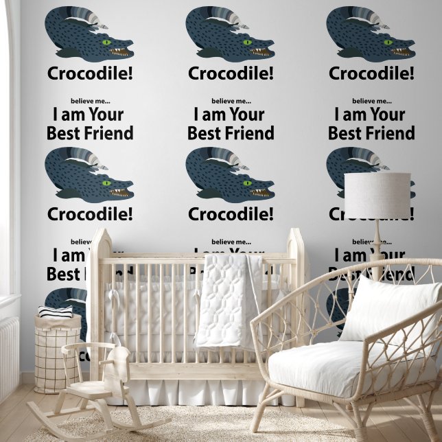 Papier Peint Crocodile Alligator drôle Crocodile (Enfants)