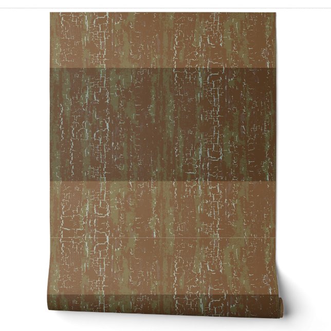 Papier Peint Croûte horizontale en crémaillère texturée Sienne (Déroulement)