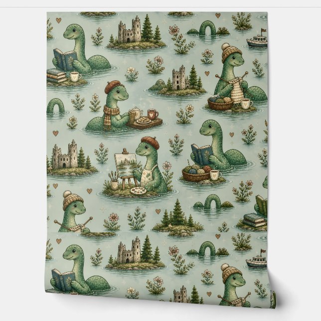 Papier Peint Cryptides confortables Nessie Monstre du Loch Ness (Déroulement)