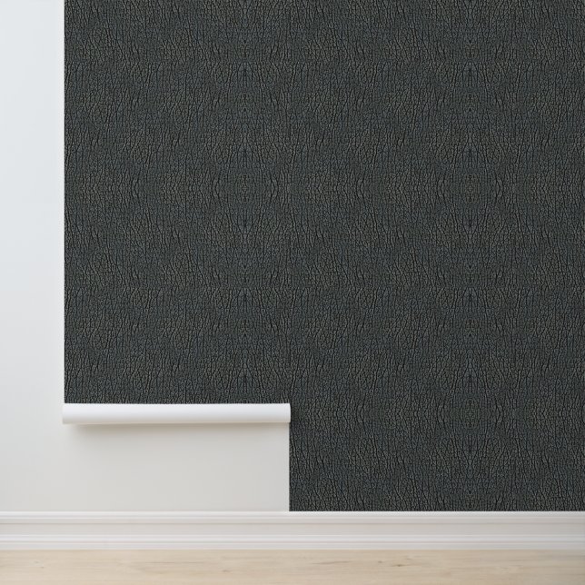Papier Peint Cuir Faux Gris Charbon Texturé  (Application)